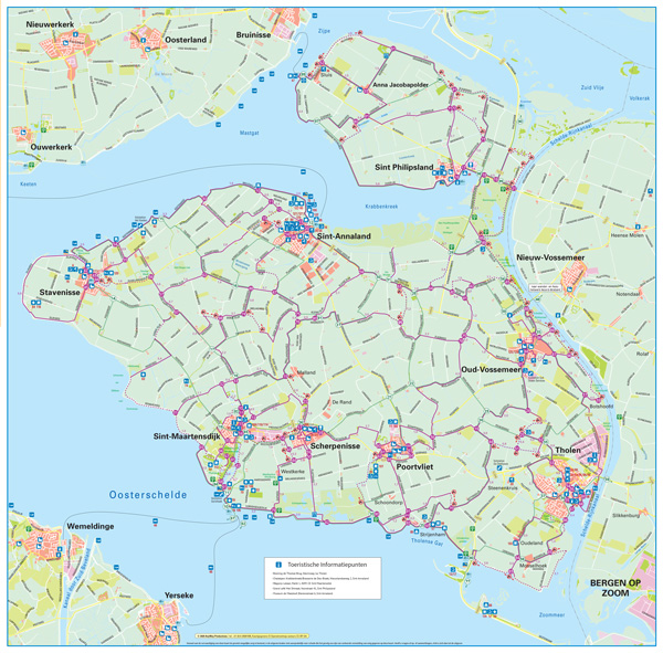 Toeristische kaart 2023: Het complete fiets- en wandelnetwerk